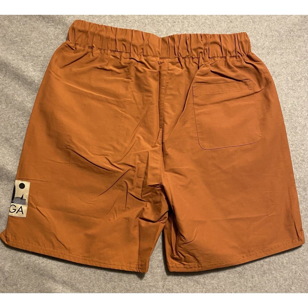 Bodega Shorts Men Large Rust‎ Orange Lined Street Pocket Relaxed Baggy - Picture 7 of 7
